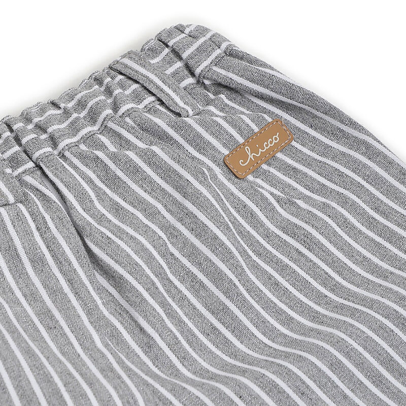 Boys Medium Grey Striped Shorts image number 3